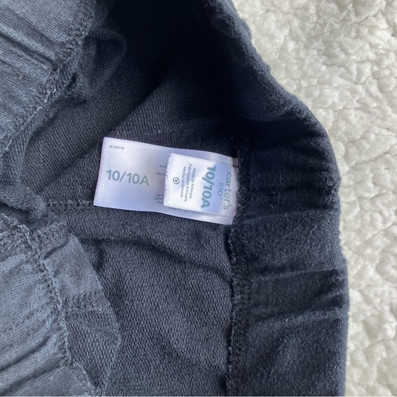 Carter's Boys Pants Drawstring Tapered Leg Regular Fit Jogger Size 10/10A Black - Picture 6 of 6